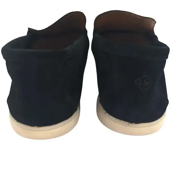 Loro Piana Men’s Black Suede Summer Walk Designer Loafers Size Eur 41/US 8